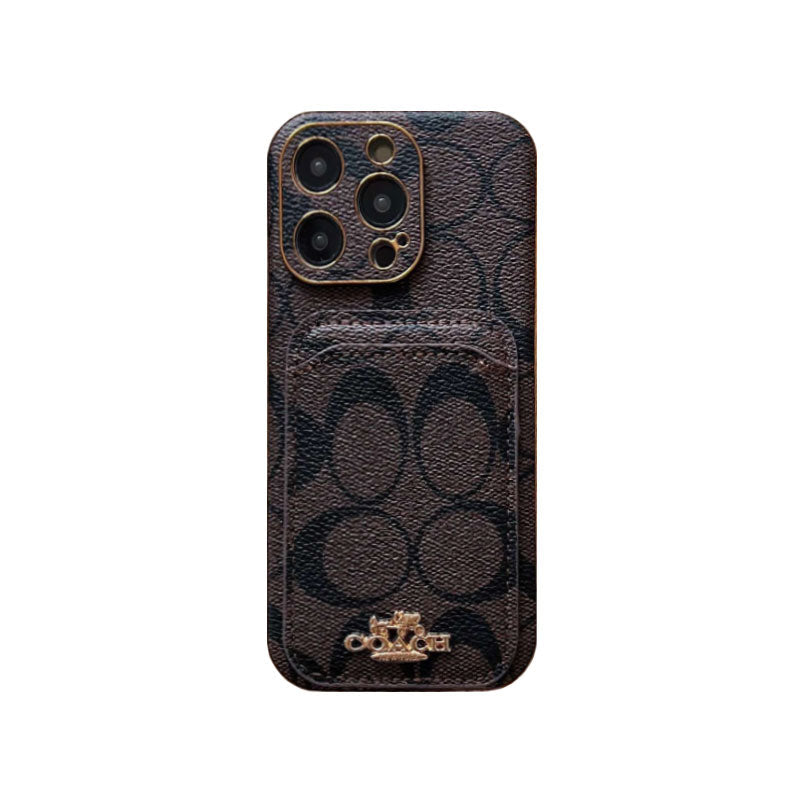 Classic iPhone Case With Card Holder Black -KB241651