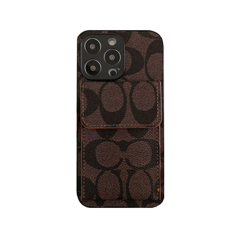 Classic iPhone Case With Wallet Light Brown-HP240513