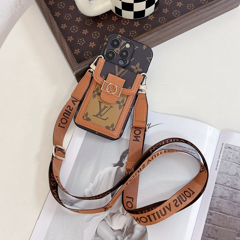 Luxury Card Holder Crossbody iPhone Case