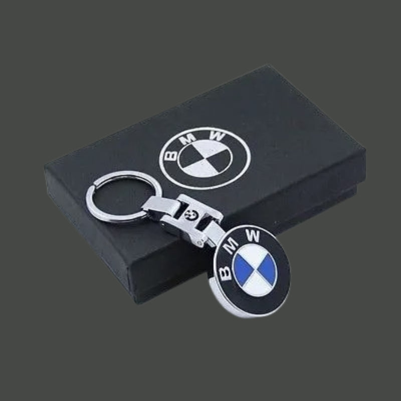 Sleek Circular Metal Keychain