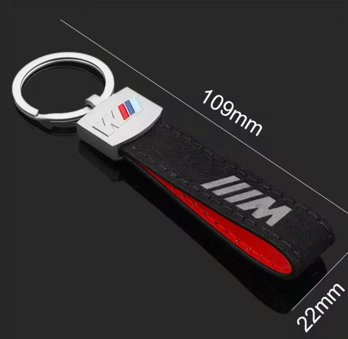 Keychain with Leather and Alloy