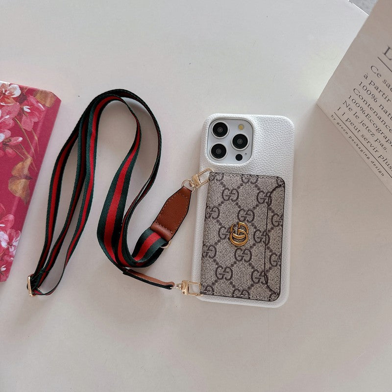 Premium Card Bag Crossbody Classic iPhone Case