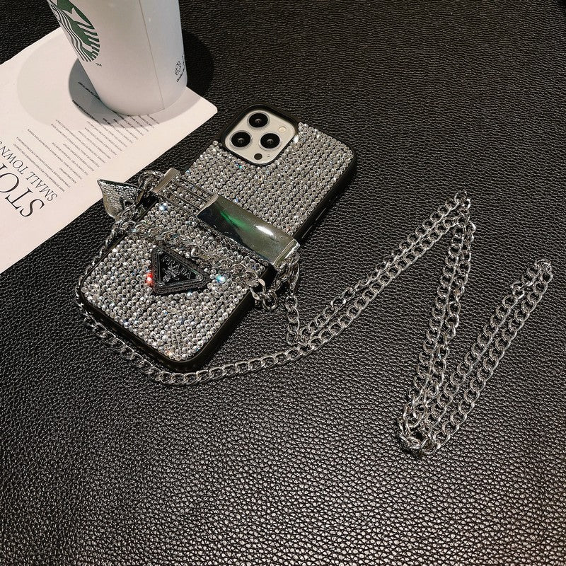Luxury Diamond Crossbody Chain iPhone Case