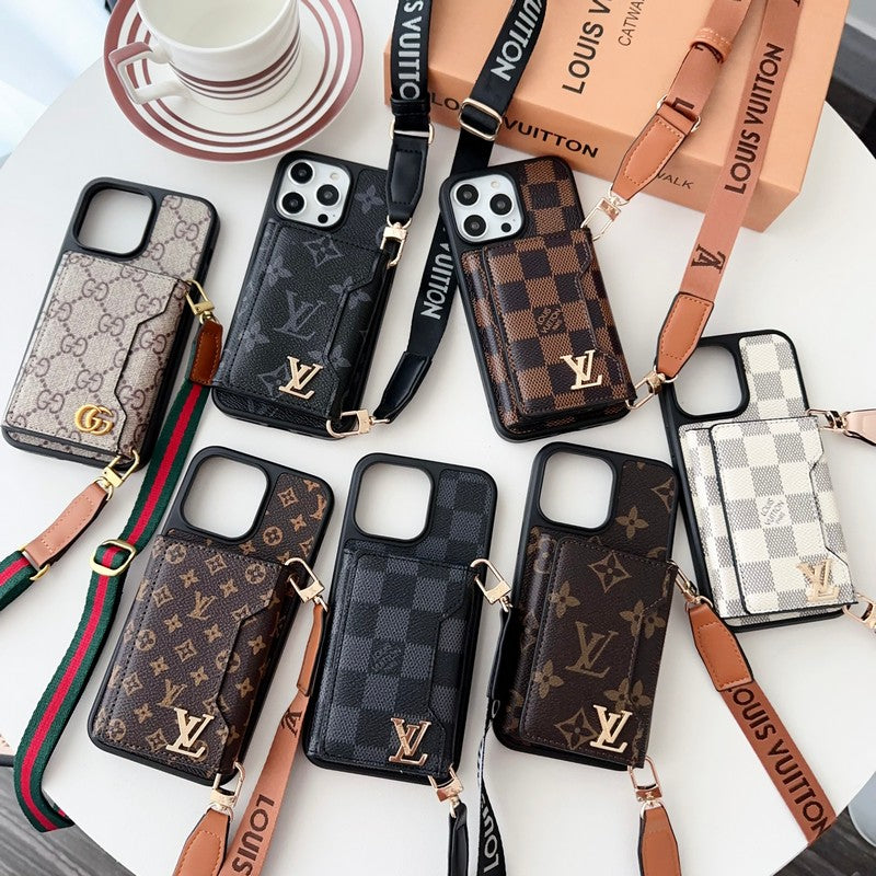 Premium Side Card Bag Crossbody iPhone Case