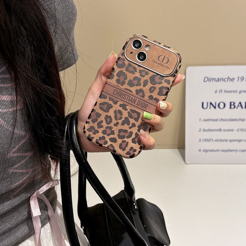 Fashion Brown Color Leather iPhone Case