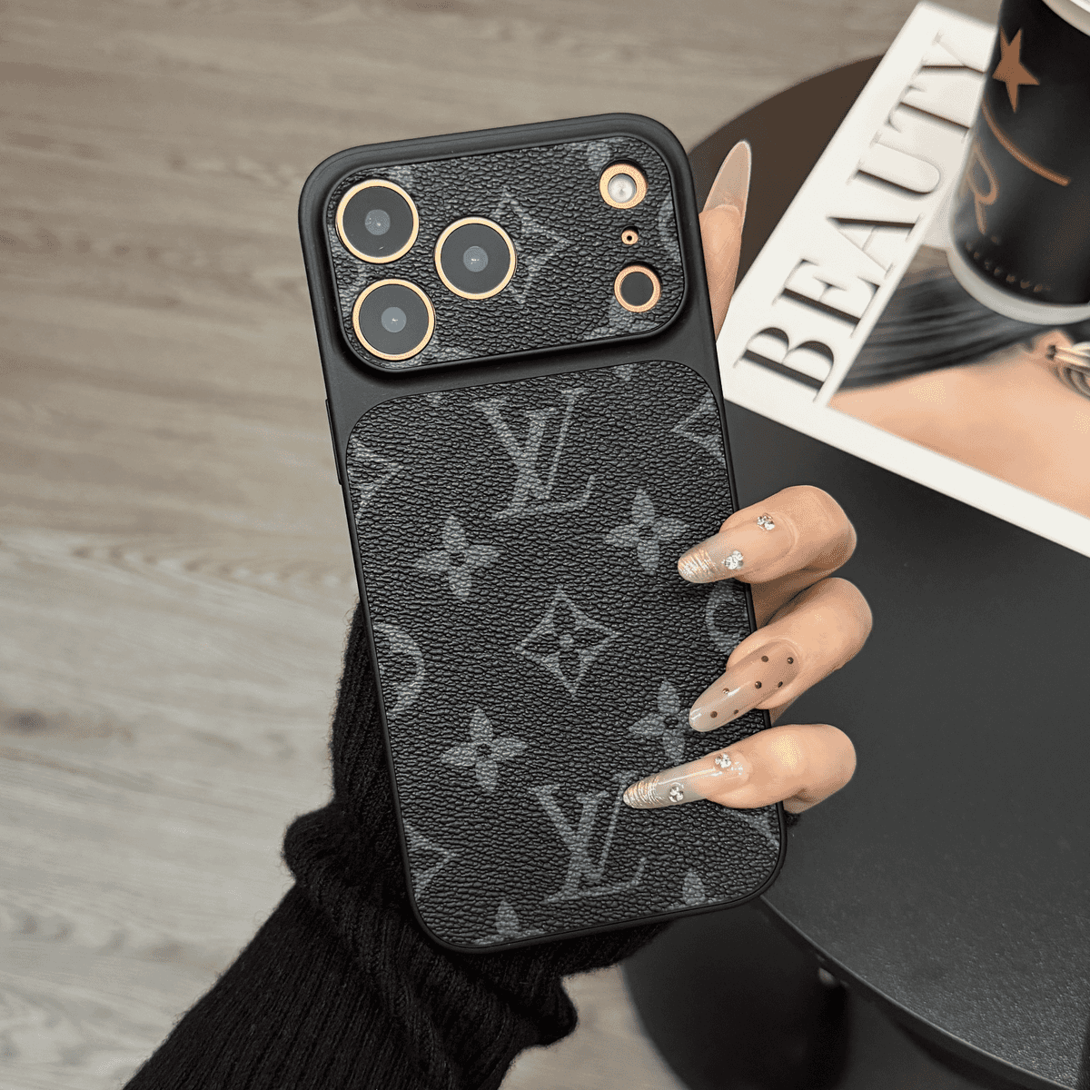 MagSafe Classic Monogram Leather iPhone Case