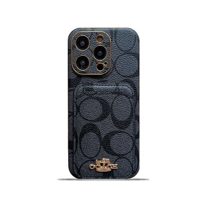Classic iPhone Case With Card Holder Black -KB241651