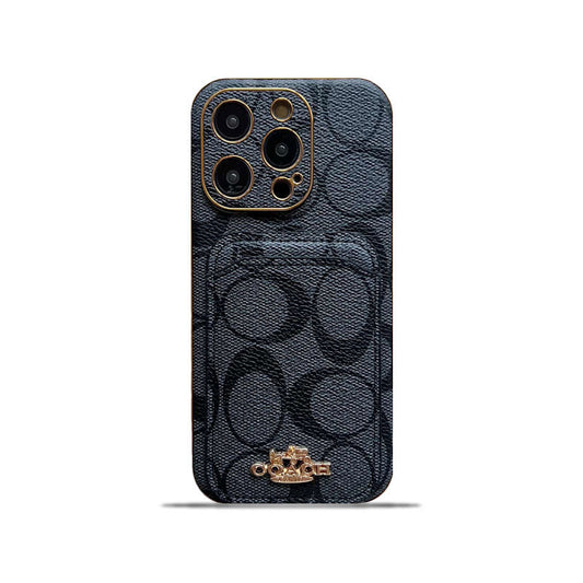Classic iPhone Case With Card Holder Black -KB241651