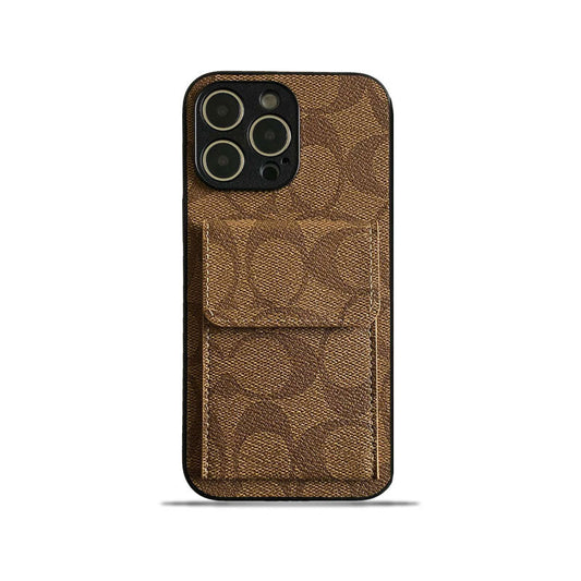 Classic iPhone Case With Wallet Light Brown-HP240513