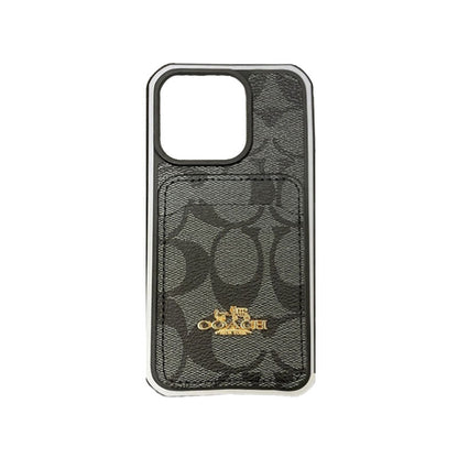 Classic iPhone Case With Card Holder Coffee -KB241416