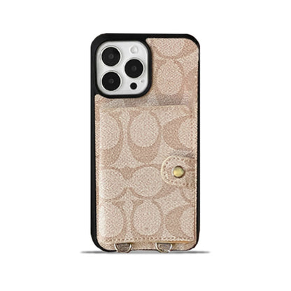 Classic iPhone Case With Wallet And Strap White -SZK240402