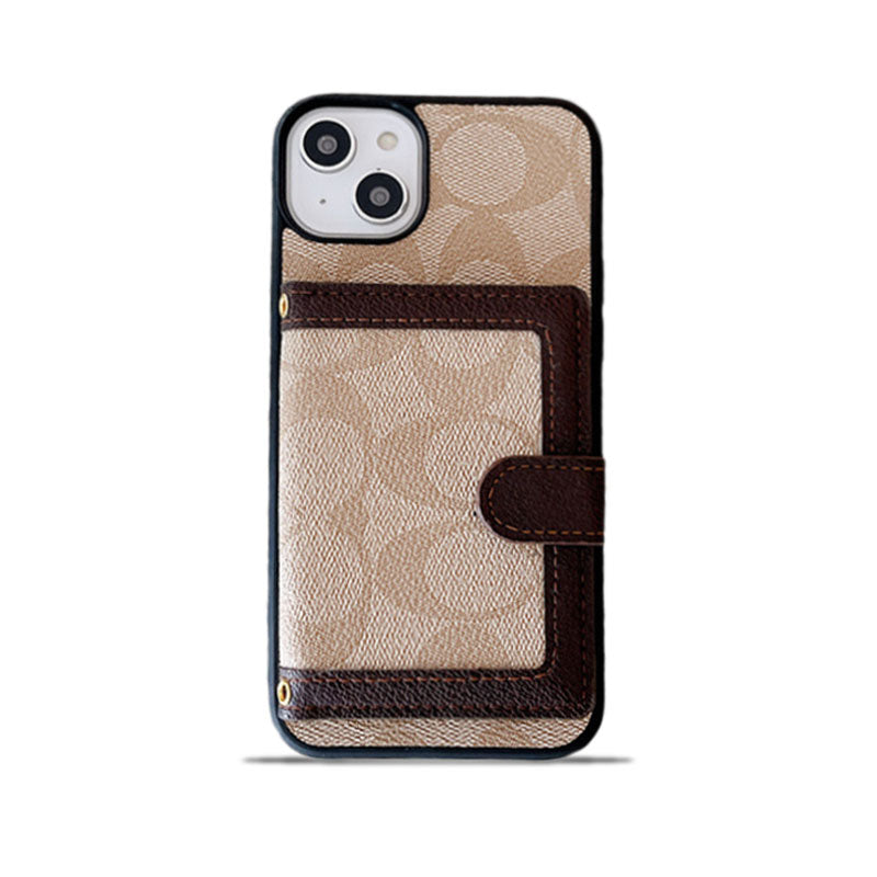 Classic iPhone Case With Wallet And Crossbody Strap White -XK240402