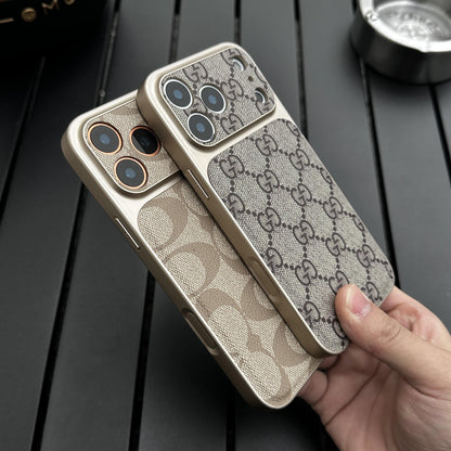 Luxury Pattern Leather Phone Case With Shockproof Edges