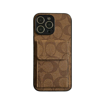 Classic iPhone Case With Wallet Light Brown-HP240513