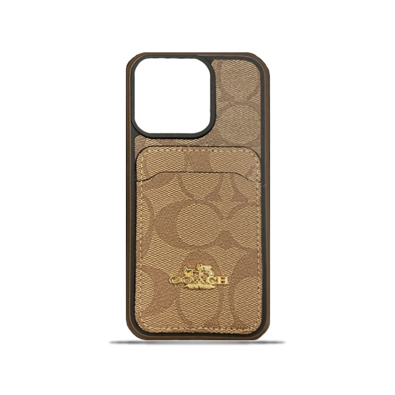 Classic iPhone Case With Card Holder Coffee -KB241416