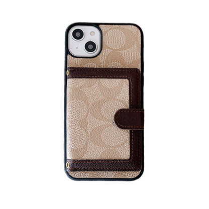 Classic iPhone Case With Wallet And Crossbody Strap White -XK240402