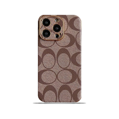 Classic iPhone Case Leather Light Brow -QBK240513