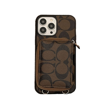 Classic iPhone Case With Wallet Coffee-LQB241412