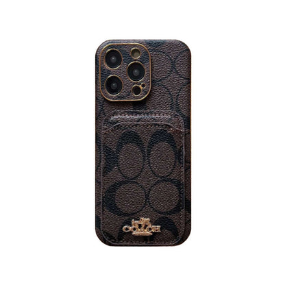 Classic iPhone Case With Card Holder Coffee -KB241651