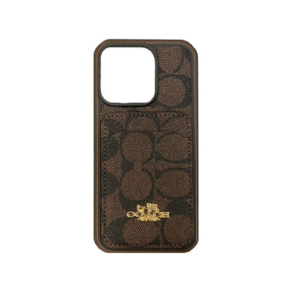 Classic iPhone Case With Card Holder Coffee -KB241416