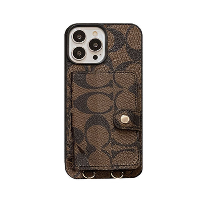 Classic iPhone Case With Wallet And Strap White -SZK240402
