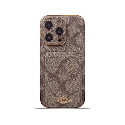 Classic iPhone Case With Card Holder Coffee -KB241651