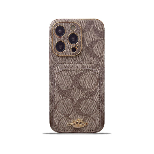 Classic iPhone Case With Card Holder Coffee -KB241651