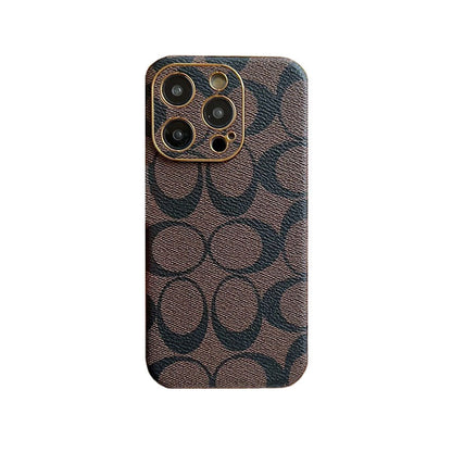 Classic iPhone Case Leather Light Brow -QBK240513