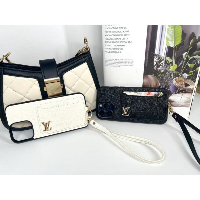 Luxury Four Colors Card Bag iPhone Case