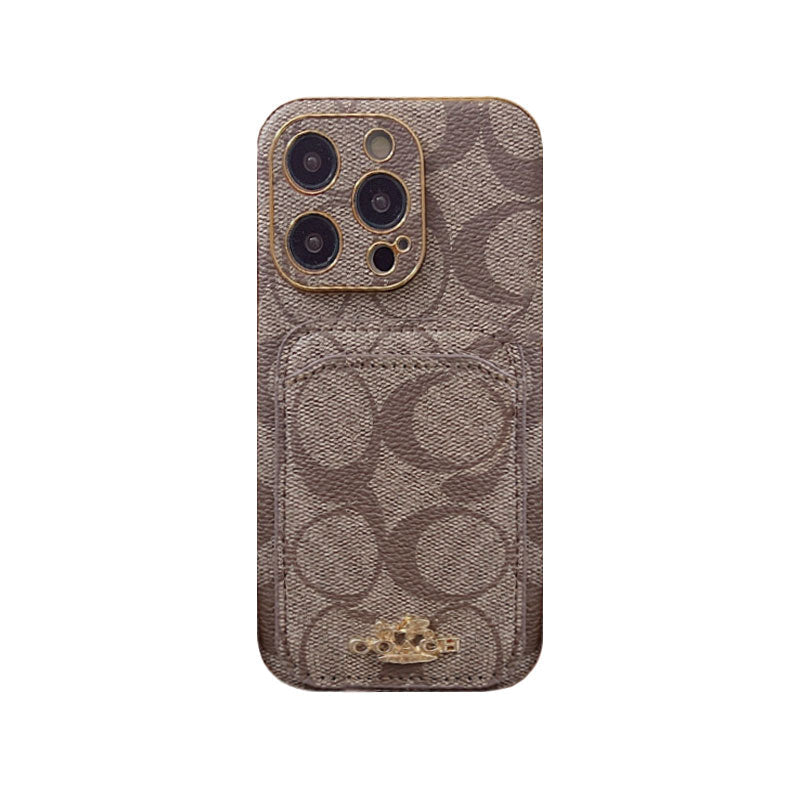 Classic iPhone Case With Card Holder Coffee -KB241651