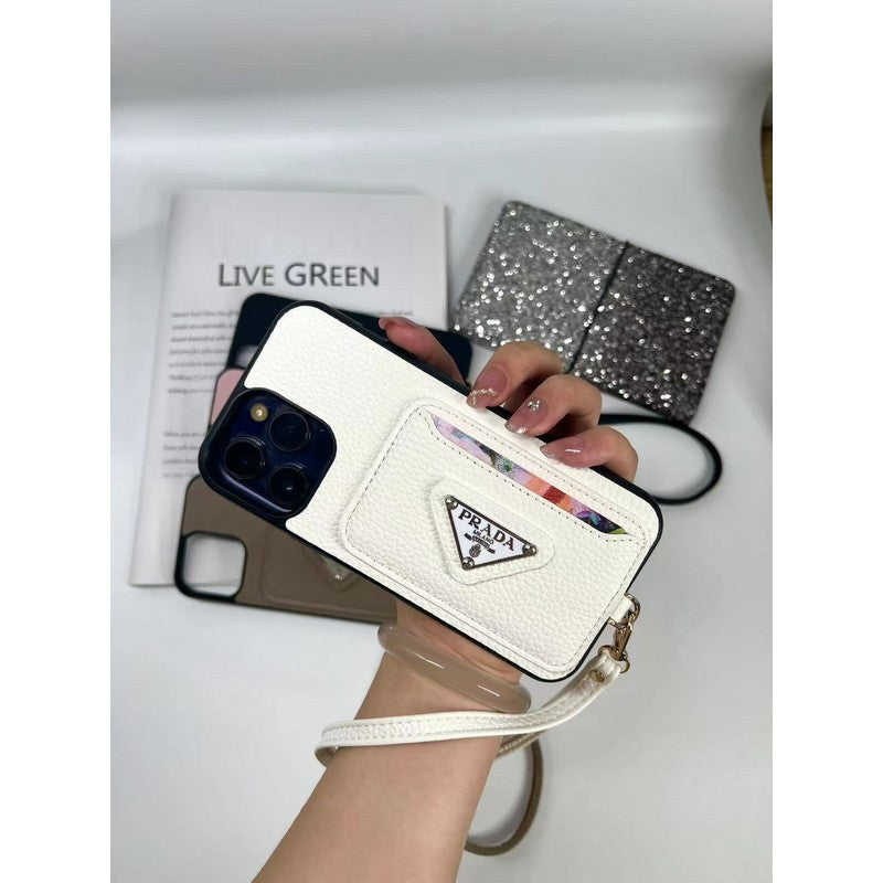 Luxury Four Colors Card Bag iPhone Case