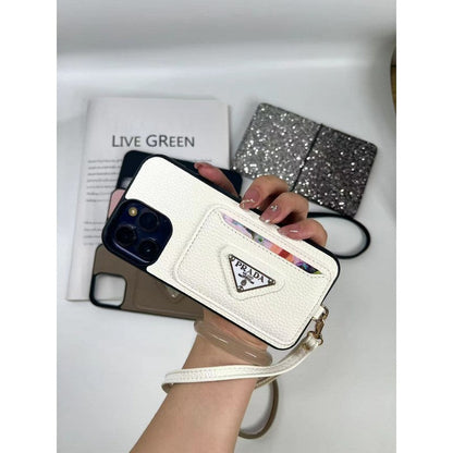 Luxury Four Colors Card Bag iPhone Case