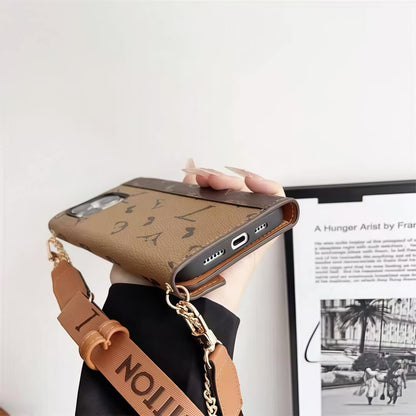 Leather Crossbody Bag-Inspired iPhone Case with Card Holder