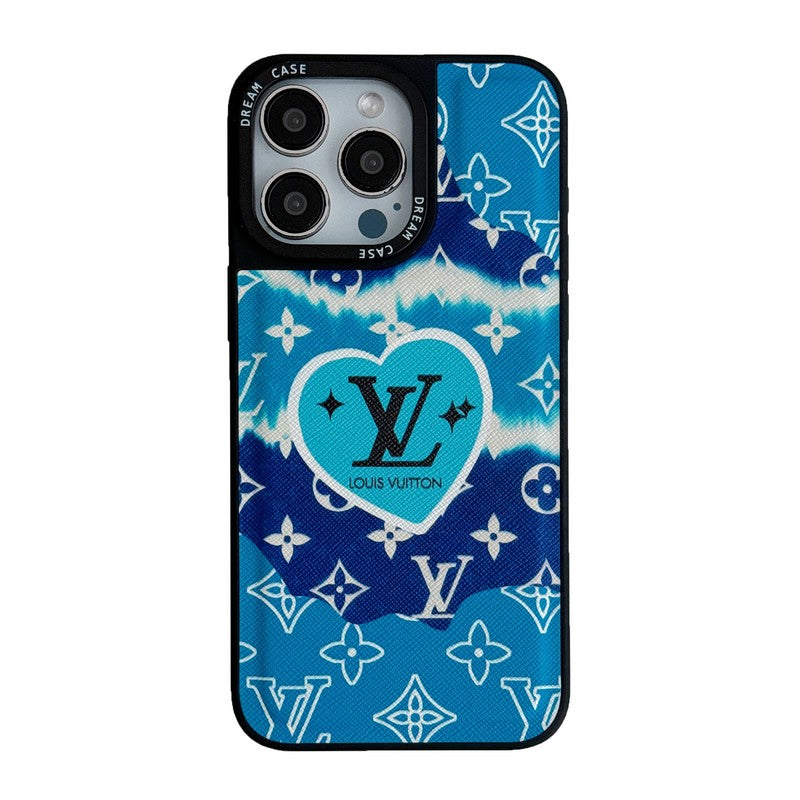 Luxury Blue Leather iPhone Case