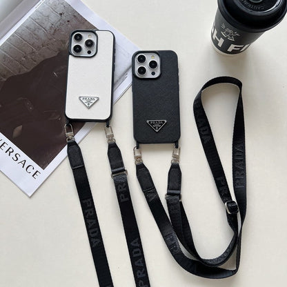 Luxury Crossbody Leather iPhone Case