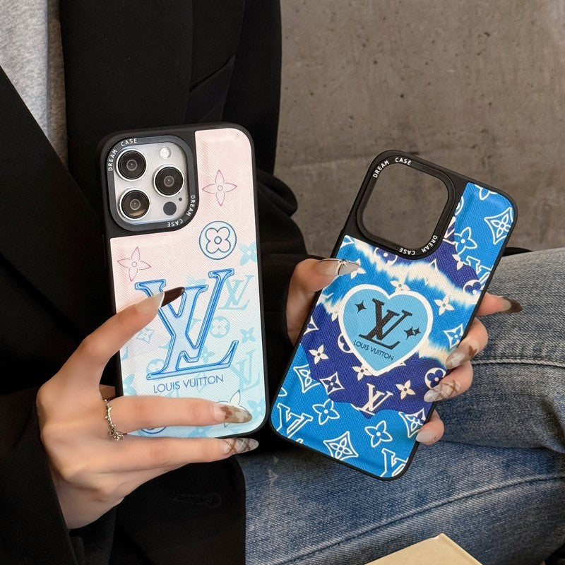 Luxury Blue Leather iPhone Case