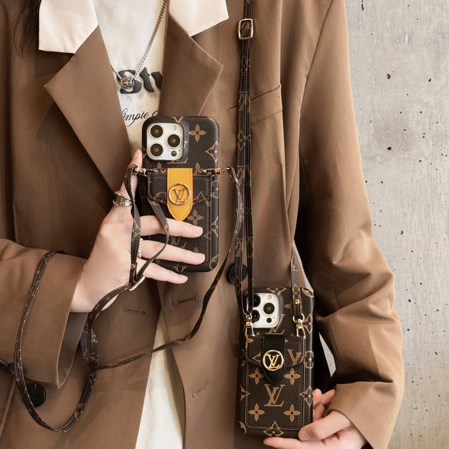 Luxury Card Holder Chain iPhone Case