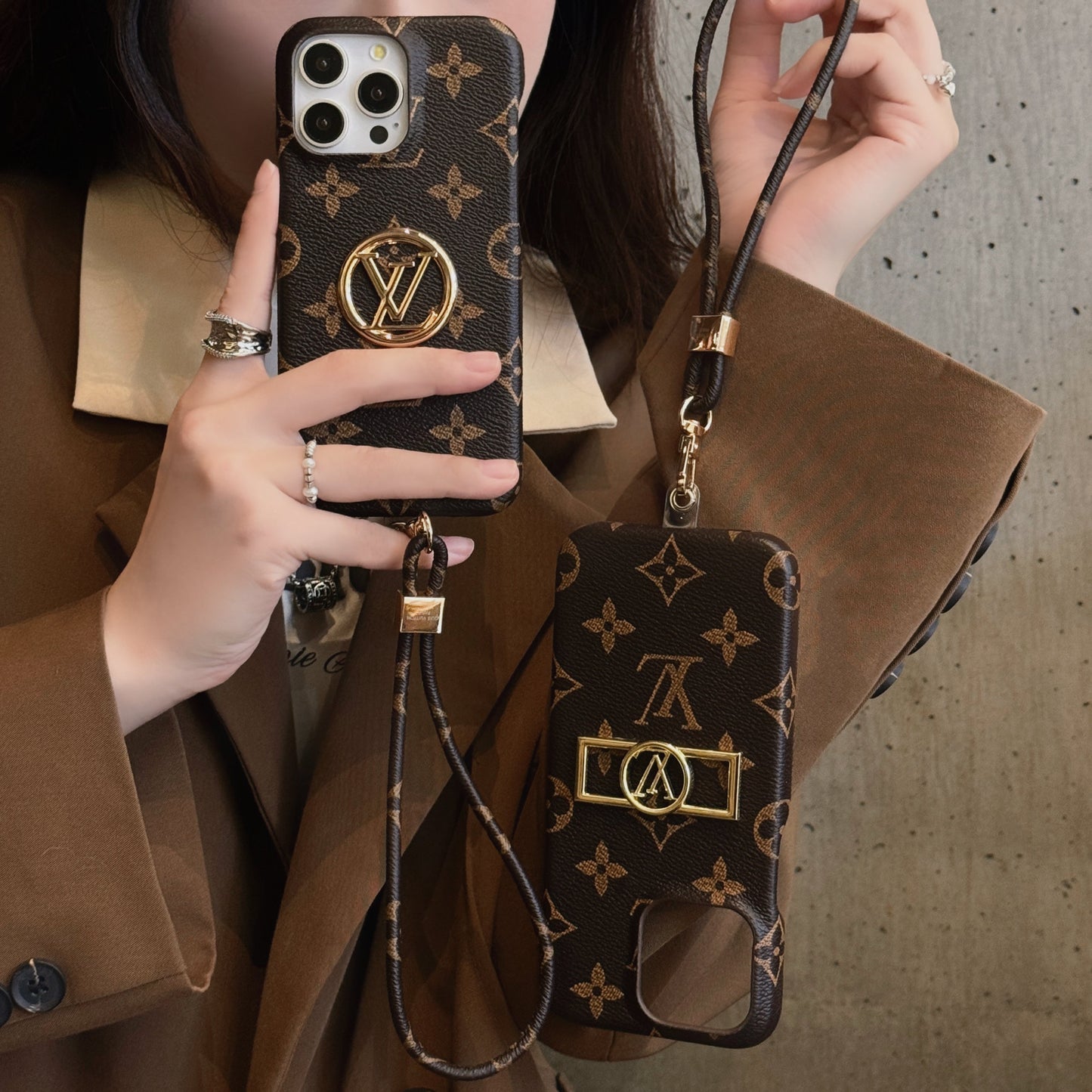 Luxury Card Holder Chain iPhone Case