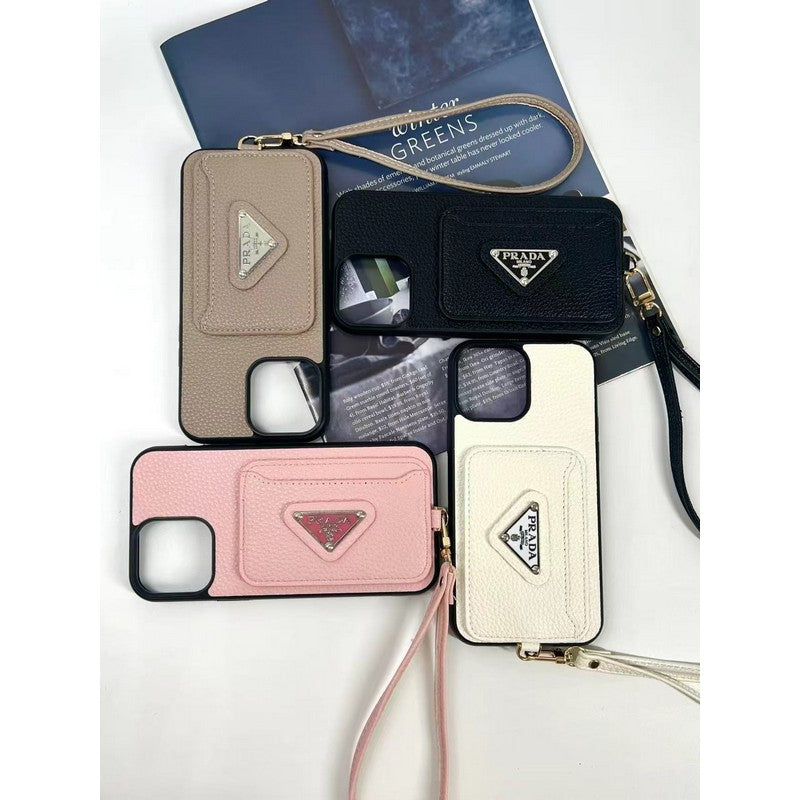 Luxury Four Colors Card Bag iPhone Case
