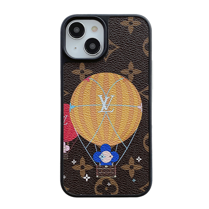 Luxury Balloon & Heart Leather iPhone Case