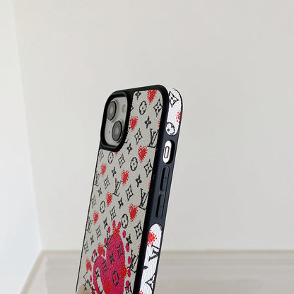 Luxury Balloon & Heart Leather iPhone Case