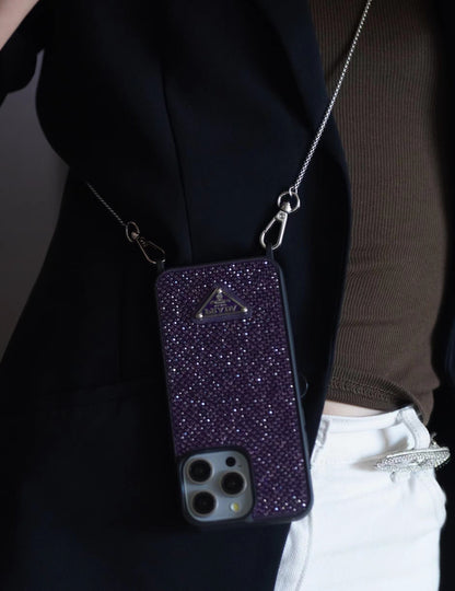 Luxury Diamond Crossbody iPhone Case