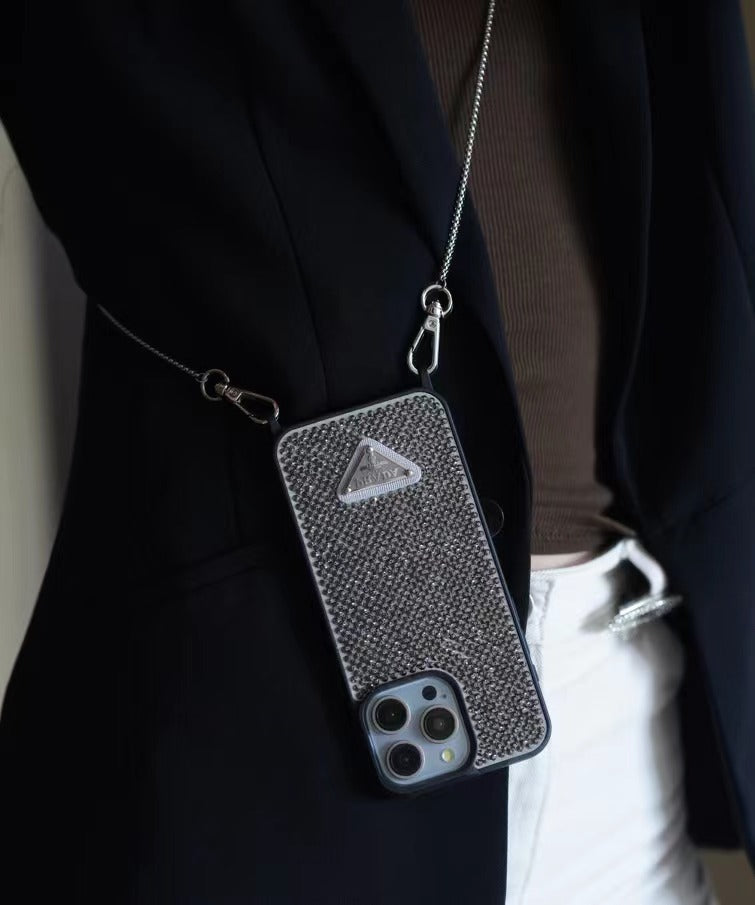 Luxury Diamond Crossbody iPhone Case