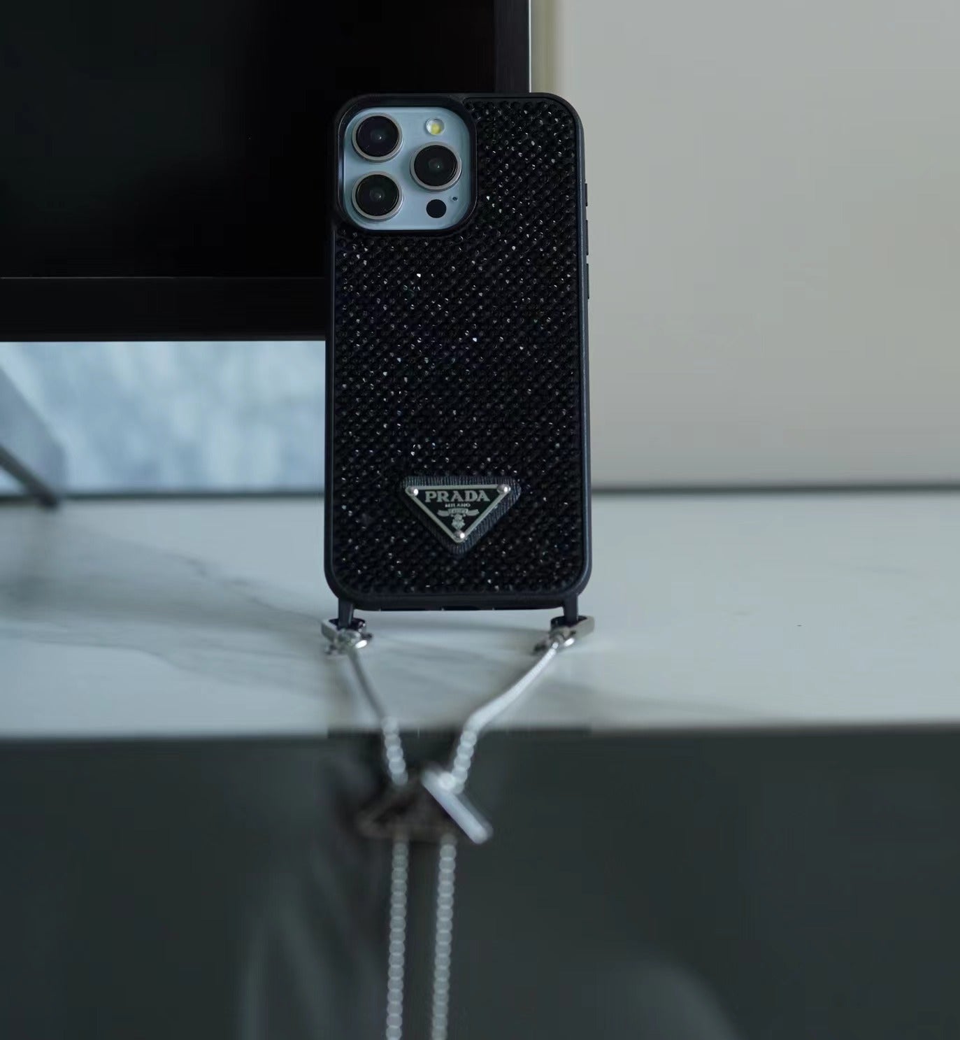 Luxury Diamond Crossbody iPhone Case