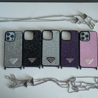 Luxury Diamond Crossbody iPhone Case