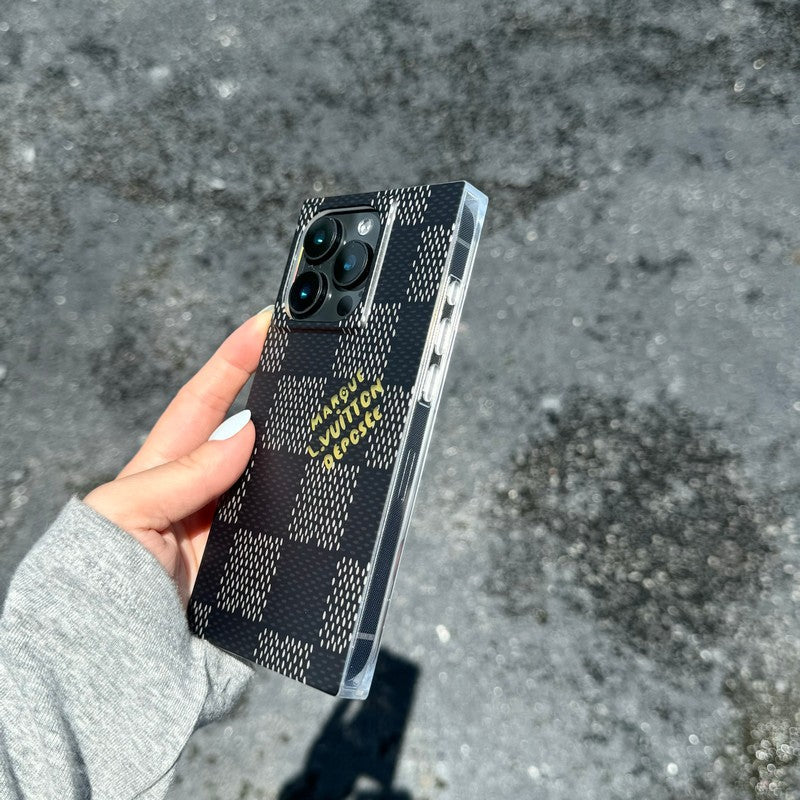 Luxury Black & White Sqaure iPhone Case