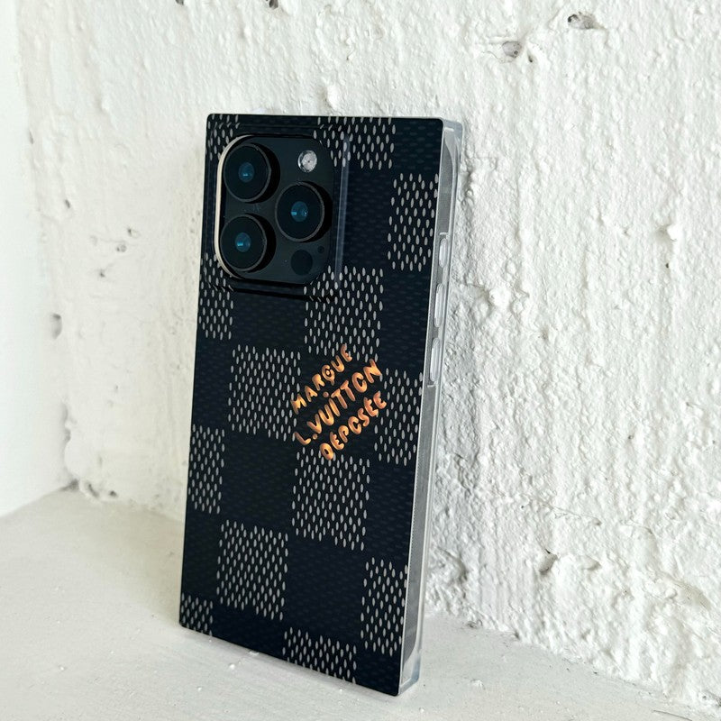 Luxury Black & White Sqaure iPhone Case