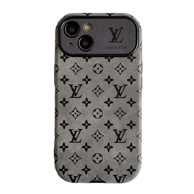 Luxury Brown & Black Classic Leather iPhone Case