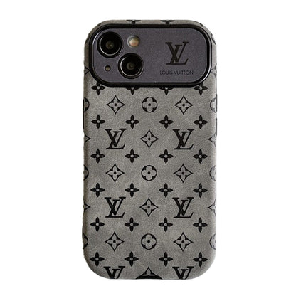 Luxury Brown & Black Classic Leather iPhone Case