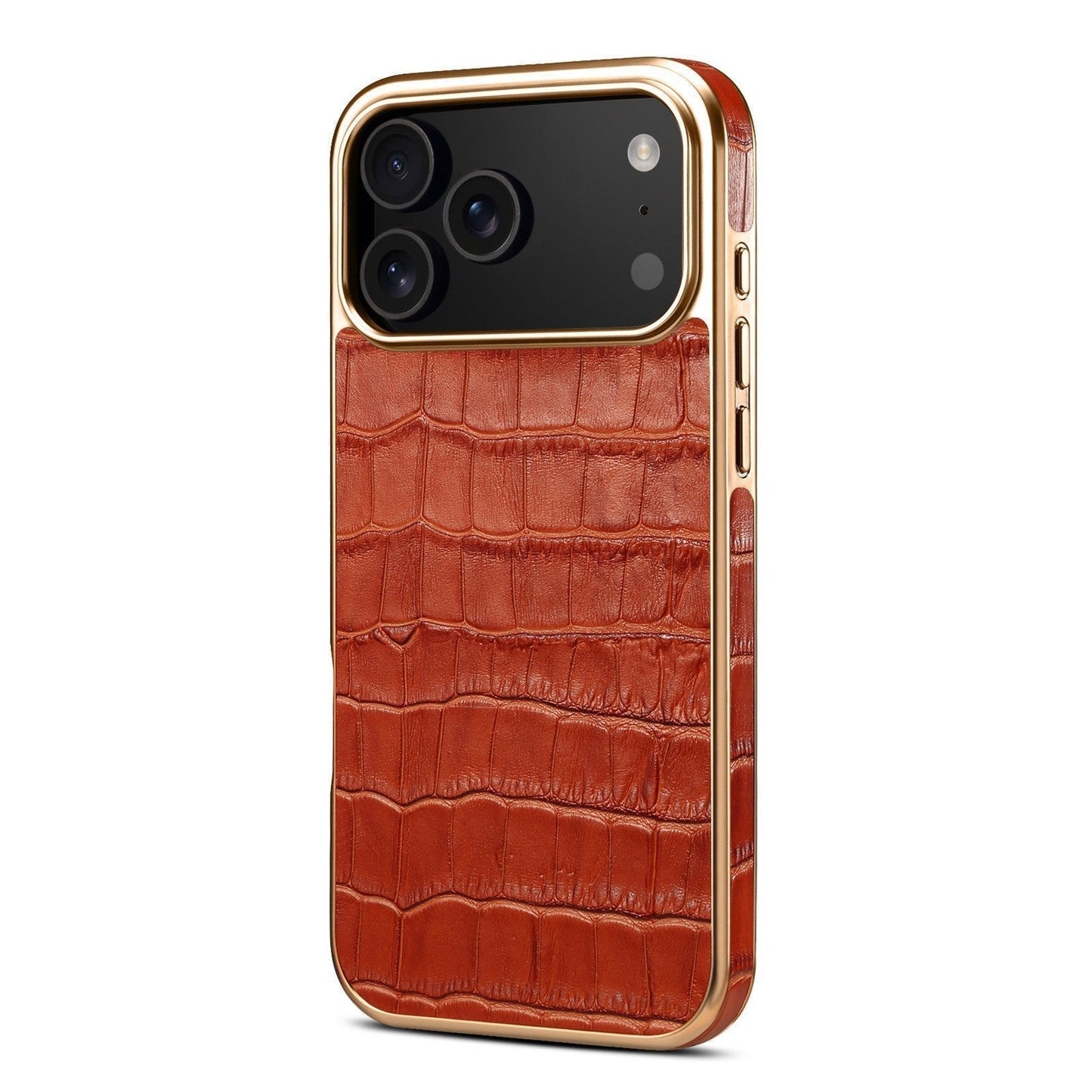 Croc-Embossed Leather Case for iPhone Case
